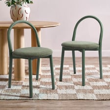 Lottie Arched Solid Beech Wood Dining Chairs (Set of 2)