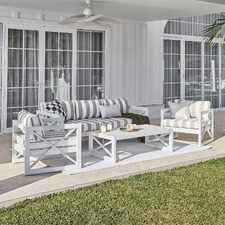 5 Seater Hamptons Outdoor Lounge Set With Coffee Table