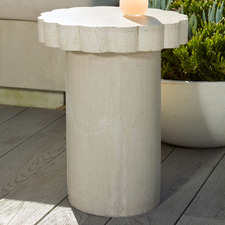 Clovelly Travertine-look Outdoor Side Table