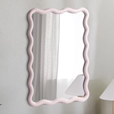 Ebba Wavy Timber Wall Mirror