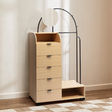 Joane Arched Wardrobe with Mirror