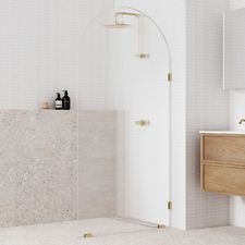 Blanca Right Fluted Glass Arch Shower Screen