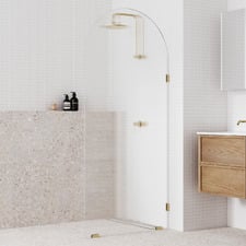 Blanca Fluted Glass Arch Shower Screen