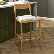 67.5cm Sandra Solid Beech Wood Bar Stool