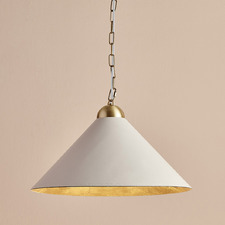 Sonny Faux Leather & Steel Pendant Light