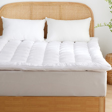 900GSM Plush Overfilled Quilted Mattress Topper
