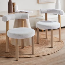 Roselin Boucle Dining Chairs (Set of 2)