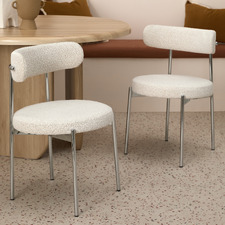 Conrad Upholstered & Chrome Dining Chairs (Set of 2)