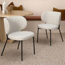 Cream Petra Upholstered Dining Chairs (Set of 2)