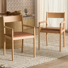 Sandra Solid Beech Wood Carver Dining Chair
