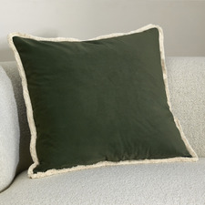 Orlena Fringed Velvet Cushion