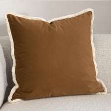 Orlena Fringed Velvet Cushion