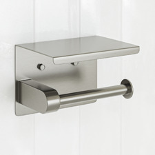 Clovelly Brushed Nickel Stainless Steel Toilet Roll Holder