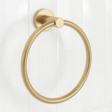 Clovelly Brushed Gold Towel Ring
