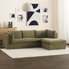 Jude 4 Seater Slipcover Sofa with Reversible Chaise