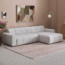 Quinn 4 Seater Upholstered Sofa with Reversible Chaise