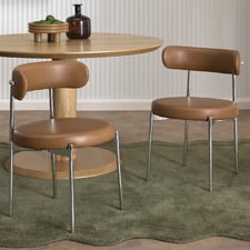 Conrad Upholstered & Chrome Dining Chairs (Set of 2)