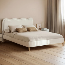 Alina Wavy Upholstered Bed
