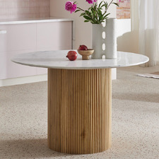 Anika Mango Wood & Marble Dining Table