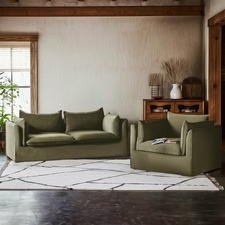 Jude 3 Seater Slipcover Sofa & Armchair Set