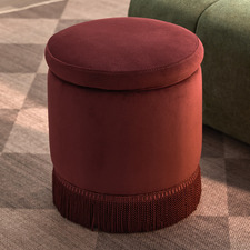 Hepburn Velvet Storage Ottoman