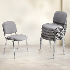 Stackable Office Conference Chairs (Set of 6)