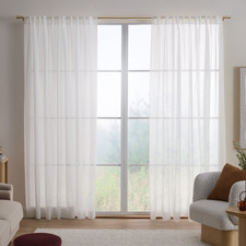 Leah Sheer Concealed Tab Top Curtains (Set of 2)