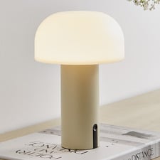 Jaden Metal Mushroom LED Cordless Touch Table Lamp