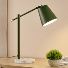 50cm Olive Jayce Marble & Metal Desk Lamp