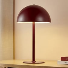 Teo Red Iron Mushroom Table Lamp