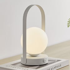 Whitely Powder-coated Iron Cordless LED Touch Lamp