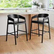 62cm Mattia Beech Wood Bar Stool