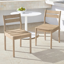 Palm Timber Outdoor Dining Chairs (Set of 2)