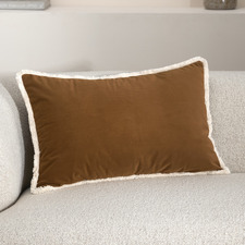 Orlena Fringed Rectangular Velvet Cushion