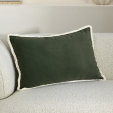 Orlena Fringed Rectangular Velvet Cushion