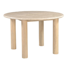 Asha Mango Wood & Travertine Dining Table