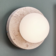 Hayes Travertine-Look Wall Sconce