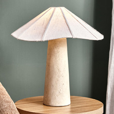 49cm Totti Travertine-Look Table Lamp