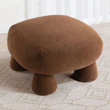 Caramel Barney Boucle Ottoman