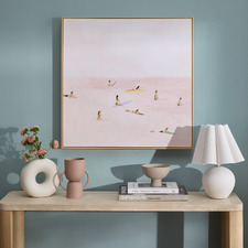 Morning Surf Framed Canvas Wall Art