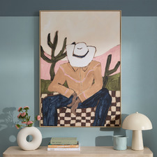 Wildflower Rider Framed Canvas Wall Art