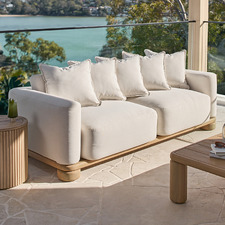 3 Seater White Piper Outdoor Sofa