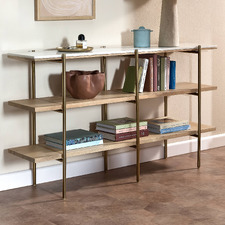 Maya Mango Wood & Marble Bookcase