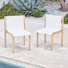 Arlen Acacia Wood Outdoor Dining Chairs (Set of 2)