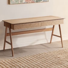 Torbsy Rattan Office Writing Desk