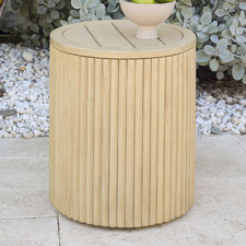 Como Eucalyptus Wood Outdoor Side Table