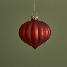Set of 6 Mottled Glass Baubles
