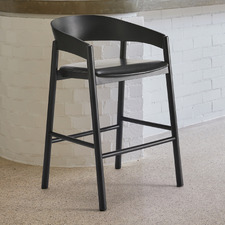 62cm Mattia Beech Wood Bar Stool