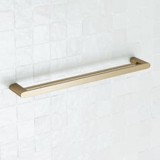 Clovelly 750mm Brushed Gold Double Towel Rail