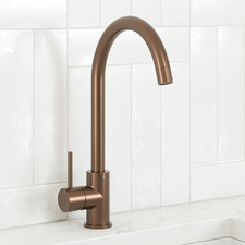Clovelly Bronze Gooseneck Kitchen Sink Mixer